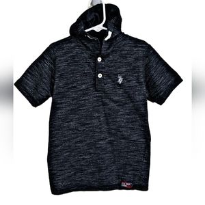 U.S. Polo Assn. Boys Hoodie Short Sleeve Shirt Size M (5/6)